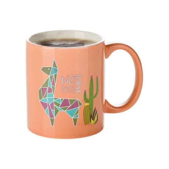 LLAMA Color Changing Mug by Ernesto Hot Cold Bright Cactus NEW IN BOX - Picture 7 of 7